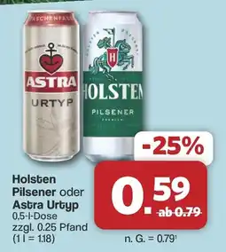 Famila Nord West Holsten Pilsener oder Astra Urtyp Angebot