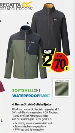 Mountain Sports Outlet Regatta Herren Stretch-Softshelljacke Angebot