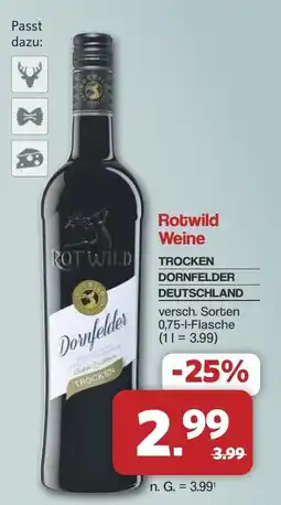 Famila Nord West Rotwild Weine Dornfelder Angebot