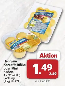Famila Nord West Henglein Kartoffelklöße oder Mini Knödel Angebot