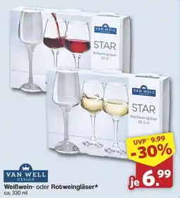 Famila Nord West VAN WELL DESIGN Weißwein- oder Rotweingläser* Angebot