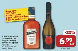 Famila Nord West Piccini Prosecco Spumante DOC oder Le Favori Bitter Angebot