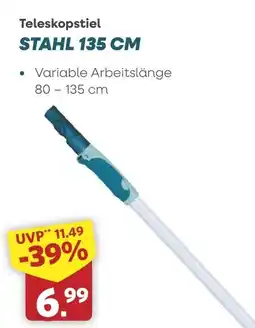 Famila Nord West Teleskopstiel STAHL 135 CM Angebot