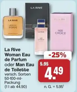 Famila Nord West La Rive Woman Eau de Parfum oder Man Eau de Toilette Angebot