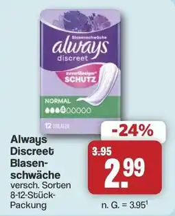 Famila Nord West Always Discreet Blasenschwäche Angebot