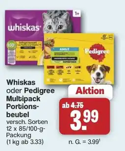 Famila Nord West Whiskas oder Pedigree Multipack Portionsbeutel Angebot