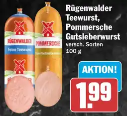 HIT Rügenwalder Teewurst, Pommersche Gutsleberwurst Angebot