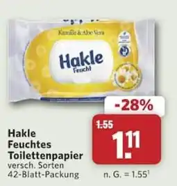 Combi Hakle Feuchtes Toilettenpapier Angebot