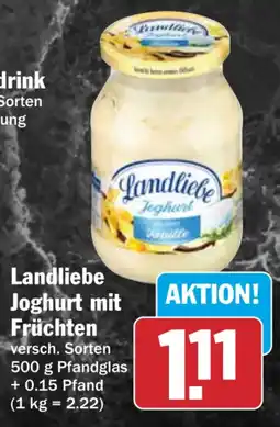 HIT Ländliebe Joghurt mit Früchten Angebot