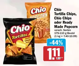 HIT Chio Tortilla Chips, Chio Chips oder Ready Made Popcorn Angebot