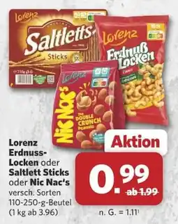 Combi Lorenz Erdnuss-Locken oder Saltlett Sticks oder Nic Nac's Angebot