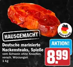 HIT Deutsche marinierte Nackensteaks, Spieße Angebot