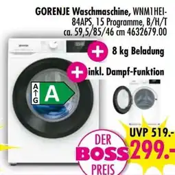 Möbel Boss GORENJE Waschmaschine Angebot