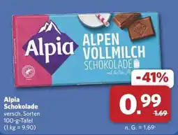 Combi Alpia Vollmilch Schokolade Angebot