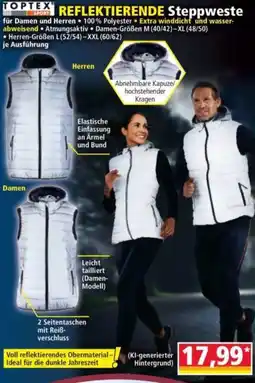 Norma TOPTEX REFLEKTIERENDE Steppweste Angebot