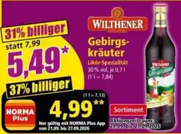 Norma WILTHENER Gebirgskräuter Angebot