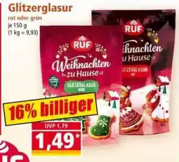 Norma RUF Weihnachten zu Hause Glitzerglasur grün Angebot