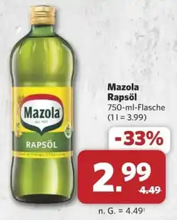 Combi Mazola Rapsöl Angebot