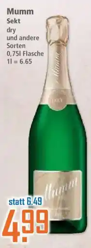 Klaas und Kock Mumm Sekt dry Angebot