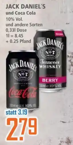 Klaas und Kock JACK DANIEL'S und Coca Cola Angebot