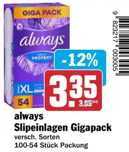 HIT always Slipeinlagen Gigapack Angebot
