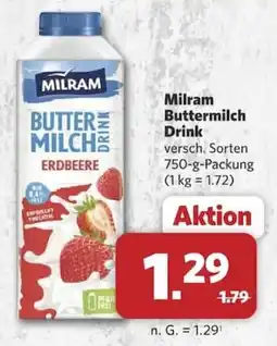 Combi Milram Buttermilch Drink Erdbeere Angebot