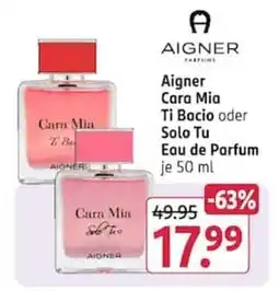 Rossmann Aigner Cara Mia Ti Bacio oder Solo Tu Eau de Parfum Angebot
