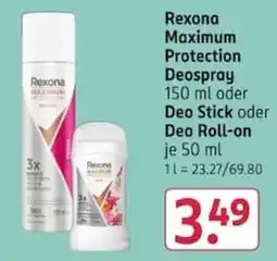Rossmann Rexona Maximum Protection Deospray Angebot