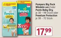 Rossmann Pampers Windeln und/oder Pants Baby-Dry oder Premium Protection Angebot