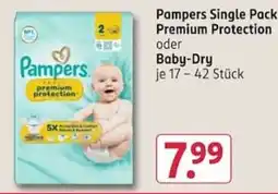 Rossmann Pampers Single Pack Premium Protection oder Baby-Dry Angebot