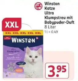 Rossmann Winston Katze Ultra Klumpstreu mit Babypuder-Duft Angebot