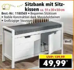 Norma Sitzbank mit Sitzkissen Angebot