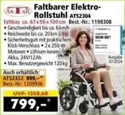 Norma Faltbarer Elektro-Rollstuhl AT52304 Angebot