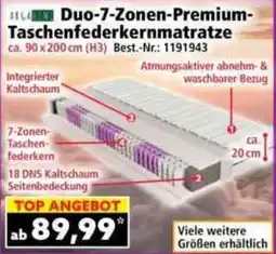 Norma Duo-7-Zonen-Premium-Taschenfederkernmatratze Angebot