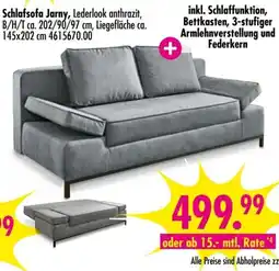 Möbel Boss Schlafsofa Jarny, Lederlook anthrazit Angebot