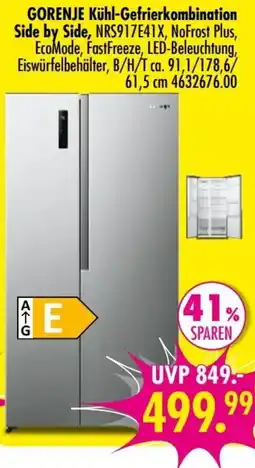 Möbel Boss GORENJE Kühl-Gefrierkombination Side by Side Angebot
