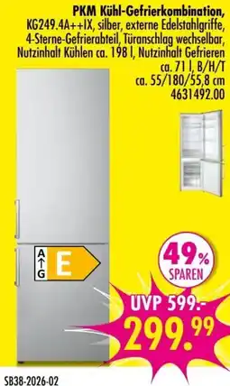 Möbel Boss PKM Kühl-Gefrierkombination Angebot