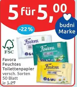 Budni Favora Feuchtes Toilettenpapier Angebot
