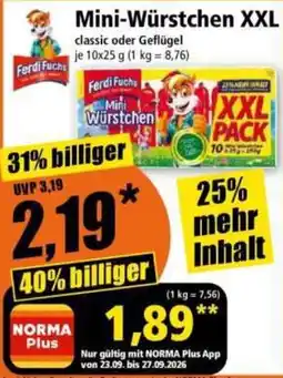 Norma Ferdi Fuchs Mini-Würstchen XXL Angebot