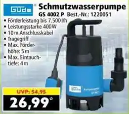 Norma Gude SchmutzwasserPumpe GS 4002 P Angebot