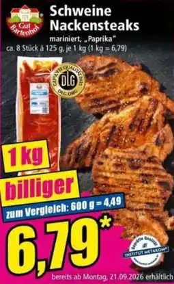 Norma Schweine Nackensteaks mariniert, „Paprika“ Angebot
