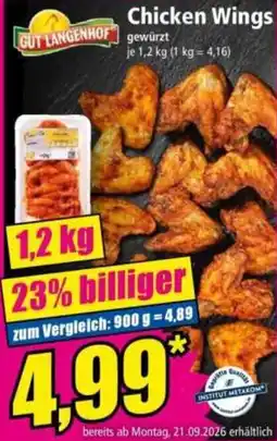 Norma GUT LANGENHOF Chicken Wings gewürzt Angebot