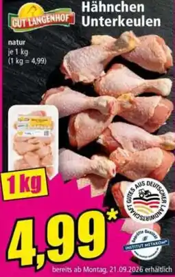 Norma GUT LANGENHOF Hähnchen Unterkeulen Angebot