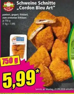 Norma Gut Bartenhof Schweine Schnitte Cordon Bleu Art Angebot