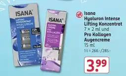 Rossmann Isana Hyaluron Intense Lifting Konzentrat Pro Kollagen Augencreme Angebot