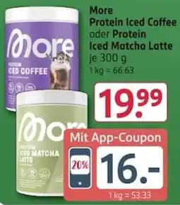 Rossmann More Protein Iced Coffee oder Protein Iced Matcha Latte Angebot