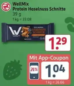 Rossmann WellMix Protein Haselnuss Schnitte Angebot