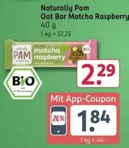 Rossmann Naturally Pam Oat Bar Matcha Raspberry Angebot
