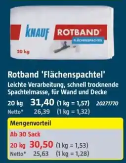 Bauhaus Rotband 'Flächenspachtel' Angebot