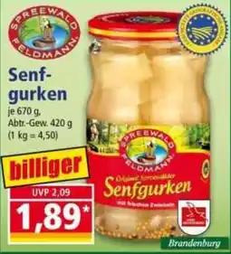 Norma Spreewald Feldmann Senfgurken Angebot